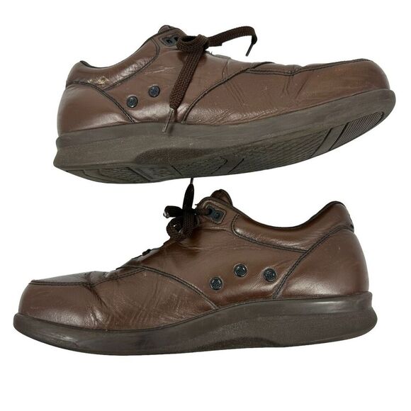 SAS Mens Time Out Walking Sneakers Brown Lace Up Breathable Round Toe Comfort 9 - Picture 4 of 7
